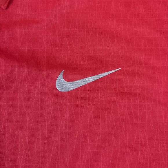 Nike Dri Fit Tiger Woods Collection Polo Shirt Snap Collar Red XXL 2XL - Picture 5 of 9